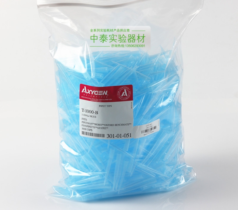 ปิเปตทิป (Pipette Tips Blue) ขนาด 1000 μl Axygen Labsps